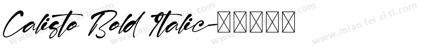 Calisto Bold Italic字体转换